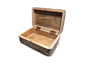 Boîte de rangement pour bijoux en bois brûlé électrique Organisateur décoratif rustique pour cadeaux, bibelots et accessoires personnels - Product Image 3