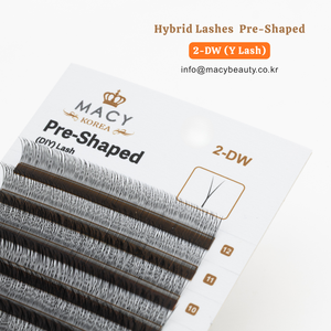 Extensions de cils hybrides préformées 2-DW Y Lash MACY BEAUTY KOREA, extensions de cils de qualité supérieure, vente en gros, étiquette privée personnalisée - Product Image 4