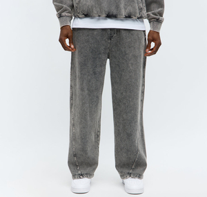 Pantalon de survêtement en molleton surdimensionné pour homme, coupe décontractée confortable, style streetwear hivernal, tissu brossé doux, pantalon décontracté pour tous les jours - Product Image 5