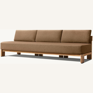 Canapé-lit en teck en promotion, style moderne et épuré, avec mousse souple et résistante, capacité d'accueil pour trois personnes - Product Image 4