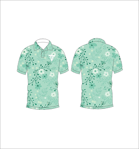 Camisa Polo Personalizada con Estampado Floral Verde para Hombre, Manga Corta, Casual, Verano, Transpirable, Ligera, Moda, Golf - Product Image 3