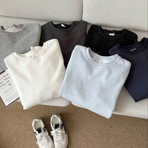 Sweat-shirt à col rond pour homme, doublé polaire, à manches longues, coupe décontractée, confortable, respirant, streetwear pour l'automne - Product Image 3