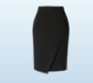 Falda Formal Negra ANIMA con Detalle de Botones, Uniforme de Oficina - Product Image 1