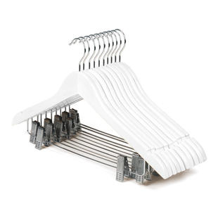 LINDON Fábrica de Perchas con 20 Años de Experiencia, Perchas Ecológicas de Acero Inoxidable Tipo Gancho, Perchas de Madera Vintage Blancas y Negras Naturales para Abrigos y Trajes - Product Image 6