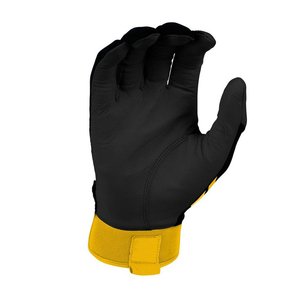 Guantes de Bateo Negros y Amarillos, Guantes Deportivos de Dedo Completo para Softbol, para Adultos, Guantes Deportivos para Exteriores con Correas Ajustables - Product Image 2