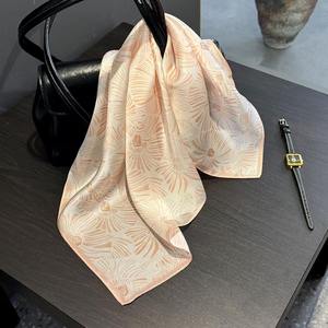 Luxury Womens Spring Adult <b>Square</b> <b>Scarf</b> Digital Geometric Print Breathable Soft Smooth Neck Head Hair Bandana Fashion - Product Image 4