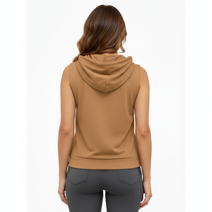 Chaleco de Forro Polar con Capucha para Mujer, Ligero, Suave al Tacto, Antipilling, Cómodo, Sin Mangas, Estilo Urbano, de Moda, Poliéster y Algodón - Product Image 5