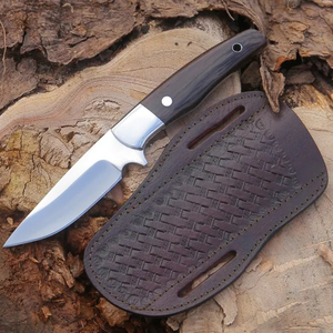 Premium Stainless Steel Fixed Blade Hunting/Skinning/Camping Knife <b>Leather</b> Sheath 58HRC Hardness Customizable Options USA Europe - Product Image 3