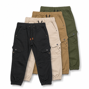 Pantalones Jogger Casuales de 5 Bolsillos para Hombre, Cintura Elástica, Color Sólido, Poliéster/Algodón, Premium - Product Image 2
