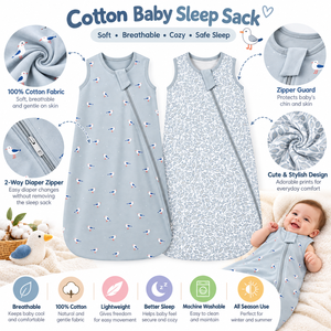 Saco de Dormir de Algodón para Bebé |   Saco de Dormir de 2 Capas con Textura Waffle de 200 Hilos |   Manta Suave para Usar como Ropa |   Ropa de Cama para Bebé Recién Nacido con Estampado Personalizado - Product Image 5
