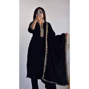 Ensemble de costume de soirée taille XL avec broderie et sequins pour un look élégant - Product Image 4