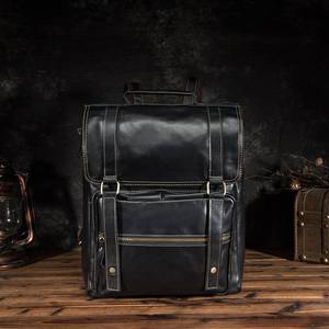 กระเป๋าเป้หนังวินเทจสไตล์มินิมอล กันน้ำ ป้องกันการโจรกรรม ใส่แล็ปท็อปได้ หนังแท้ รุ่น LBP-0327 - Product Image 3