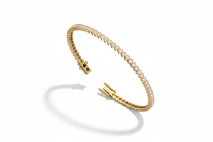 Bracelet tennis fin intemporel pour femme en or 14 carats et diamants naturels |   2,00 carats - Product Image 4