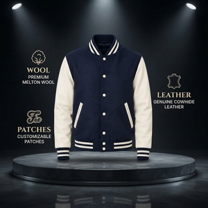 Veste universitaire violette avec manches et rayures blanches, style preppy, fermeture boutonnée, coupe classique, pour l'automne - Product Image 3