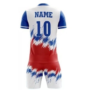 ชุดฟุตบอลแบบ sublimated ของ PUFFIN SPORTS OEM สำหรับผู้ชาย แขนสั้น คอวี ระบายเหงื่อได้ดี ลายไล่เฉดสี เหมาะสำหรับทุกฤดูกาล - Product Image 3