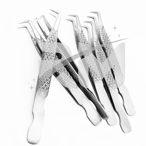 Pince à épiler professionnelle RMI en acier inoxydable, haute précision, forte, à pointe épaisse et lisse, 10 mm, pour extensions de cils - Product Image 6