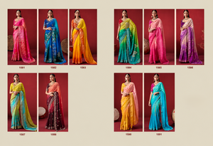 Le Saree en crêpe de soie douce Royal Edit Dola avec tissage Zari |   Sari Ombre Designer avec Blouse en Soie Ornée de Cutdana et de Perles |   Premium - Product Image 5