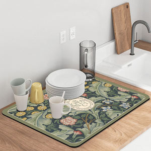 <b>Kitchen</b> Countertop Coffee Bar Draining <b>Mat</b> Water Absorbent Pad Diatomite Drying Dishes Eco-Friendly Custom Size Modern <b>Mat</b> - Product Image 3