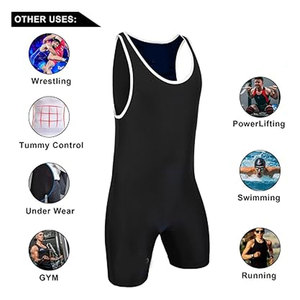 Traje de lucha libre para hombre, uniforme profesional de una pieza para hombres adultos, traje deportivo elástico y transpirable - Product Image 2