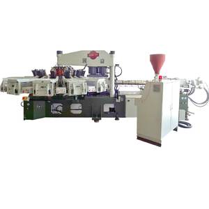 Machine de moulage par injection automatique rotative à haute efficacité pour bottes de pluie, 10 stations en option. - Product Image 1