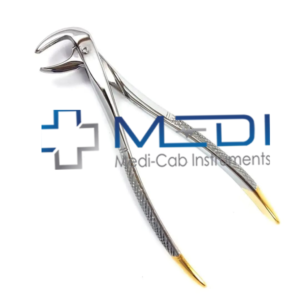 Forceps d'extraction dentaire manuels ergonomiques de qualité supérieure, manche plaqué or, instrument en acier inoxydable réutilisable, autoclavable, résistant à la rouille - Product Image 1