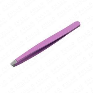 Custom Color Stainless Steel Slant Tip Eyebrow Tweezers Set Precision Brow Beauty Tools for Professionals OEM Private Label - Product Image 4
