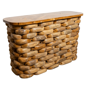 ARTERRA Meubles de salon haut de gamme Table basse en bois de teck unique faite à la main Design rustique moderne - Product Image 1