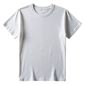 T-shirt en tricot à manches courtes pour homme, col rond, respirant, écologique, coupe ample, polyester/coton, impression de logo personnalisée - Product Image 2
