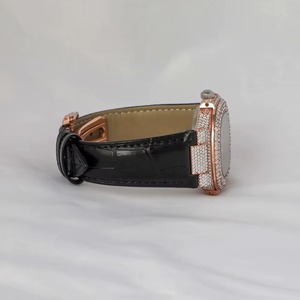 Montre de luxe en diamant VVS Moissanite avec cadran en cristal saphir, mouvement à quartz ETA, boîtier en alliage, bracelet en acier inoxydable, design unisexe - Product Image 3