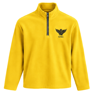 <b>Half</b> <b>Zip</b> Micro Fleeces Yellow Textured Fleece Pullover Long Sleeve Stand Collar Casual <b>Sweatshirt</b> Wholesale Apparel for <b>Men</b> Tops - Product Image 1