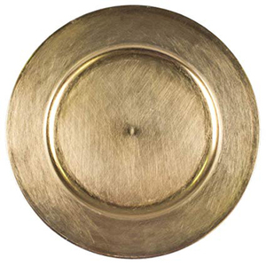 Vente chaude Unique Designer Écologique Cuivre Métal Antique pour Chargeur Plaque Martelée Bordure Forme pour les Événements de Mariage - Product Image 4