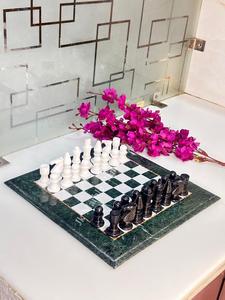 Handcrafted Marble Chess Set Eco-Friendly Indoor Luxury Unisex Playing Game Board Decorative Home Gift Wholesale - Product Image 2