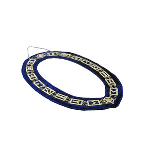 Collier de maçonnerie en argent avec chaîne de la Loge Bleue et doublure en velours bleu, orné de bijoux en argent - Product Image 4