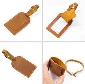 Étiquettes de voyage en cuir de qualité industrielle, vente en gros, étiquettes en cuir véritable pour agences de voyage LTG-0319 - Product Image 4