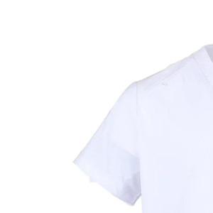 เสื้อสครับคอวีสีขาวแขนสั้นพร้อมกระเป๋าหน้าอกและชุดกางเกง ชุดยูนิฟอร์มพยาบาลโรงพยาบาลสำหรับทุกเพศ - Product Image 4