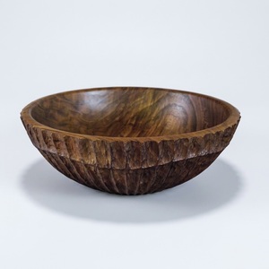Bol en bois de qualité supérieure, unique en son genre, avec grain naturel, adapté aux aliments, durable, vaisselle en bois faite à la main, de haute qualité, rustique - Product Image 6