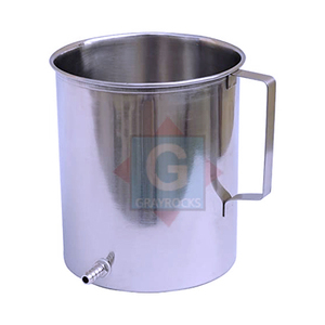 Gray Rocks -7879-99 Irrigador manual de acero inoxidable para enema, tipo cubo, para uso hospitalario, con asa, certificado CE Clase I - Product Image 2