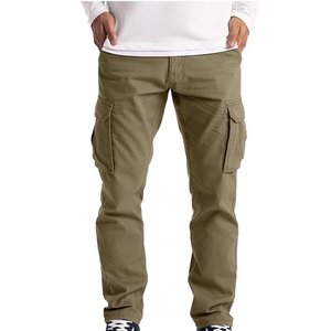 Pantalon cargo streetwear décontracté pour homme, léger, taille haute, multi-poches, style hip-hop, haute qualité, personnalisable en gros - Product Image 3