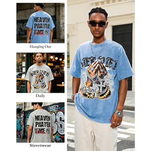 Men's Graphic T-<b>Shirt</b> Soft Cotton Acid Wash <b>Y2K</b> Tee | Cotton Knit Tee, Acid Washed Fabric, Crew Neck Cut, Unisex Casual Top - Product Image 5