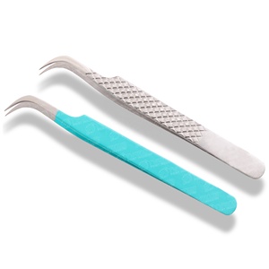 Pince à cils personnalisée TPI-10153 à 45 degrés, en acier inoxydable, applicateur de cils à pointe fine, outil de beauté pour soins personnels - Product Image 2