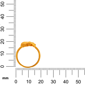 Bague en or Aureate Bloom, modèle Majestic Orbit, avec bande en or incurvée, détails en chaîne orbe et finition ultra-brillante - Product Image 4