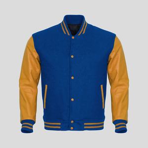Blouson universitaire unisexe en coton à manches longues, respirant, en cuir de vachette et satin, personnalisable, vente en gros, design imprimé, grandes tailles - Product Image 1