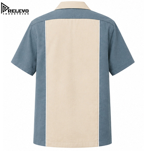 เสื้อเชิ้ตโบว์ลิ่งผู้ชายคุณภาพสูง ทรงหลวม แขนยาว สวมใส่สบาย ผลิตจากผ้าฝ้าย 100% ระบายอากาศได้ดี แห้งเร็ว มีปกติดกระดุมและกระเป๋าเสื้อ - Product Image 2