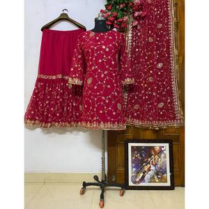 Hermoso mono de fiesta con parte inferior superior y Dupatta para trajes elegantes - Product Image 5