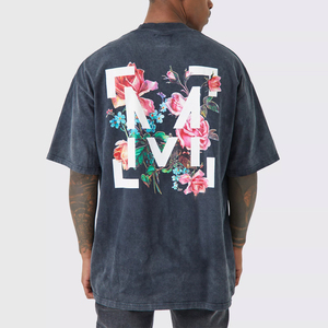 Camiseta de Hombre Estilo Streetwear en Color Liso con Lavado Ácido, Producto de Alta Demanda - Product Image 2