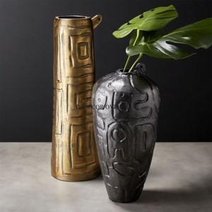 Modern European Hot Selling Bronze Geometric Tabletop <b>Vase</b> Handmade Decorative Flower <b>Vase</b> for Home Hotel Centerpiece From India - Product Image 6