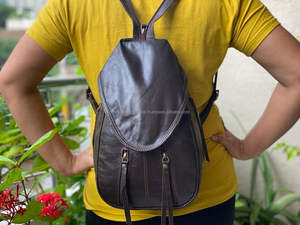 Nuevo estilo Vintage Brown Crunch Mochila de cuero Mochila de viaje Bolsa de viaje de gran capacidad de cuero de oficina - Product Image 4