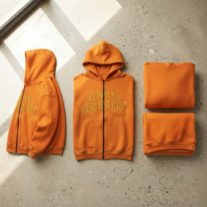 Sweat à capuche zippé brodé personnalisé pour homme – Molleton décontracté coupe classique – Style urbain pour l'automne - Product Image 4