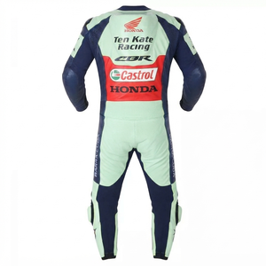 Traje de Carreras Nicky Hayden MotoCP Premium de Una Pieza Completo para Pista con Protectores Deslizantes OEM CE - Product Image 2