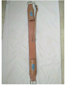 Logotipo personalizable más vendido Western Horse Cirth Back Cinch Cuero duradero Exportación mundial a la India para montar y competir - Product Image 2